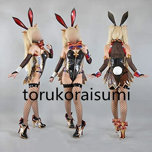 

[Customized] Anime Fate/Grand Order FGO Bunny girl Bradamante Uniform PU Cosplay Costume Halloween Women Free Shipping 2020 New.