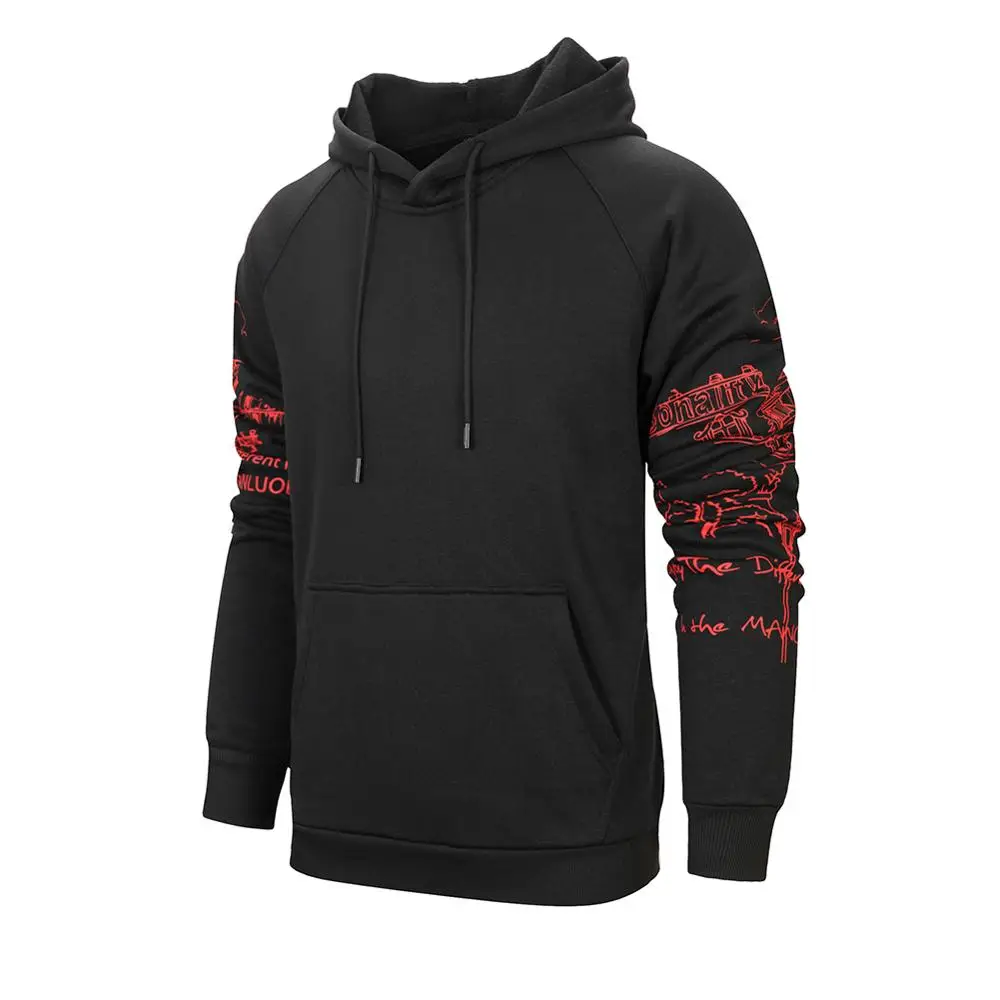 Мужские толстовки из флиса однотонная одежда на осень с принтом Мода Для мужчин s