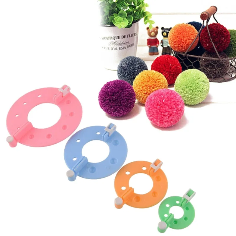 

K-STAR Handmade Plush Toys 4 Pcs/set Ball Pompon Making Tools DIY Craft Wool Knitting For Decorative House Dress