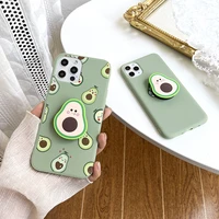qianliyao 3d cute cartoon fruit avocado soft silicone phone case for iphone x xr xs 13 12 11 pro max 7 8 plus 6 6s holder cover