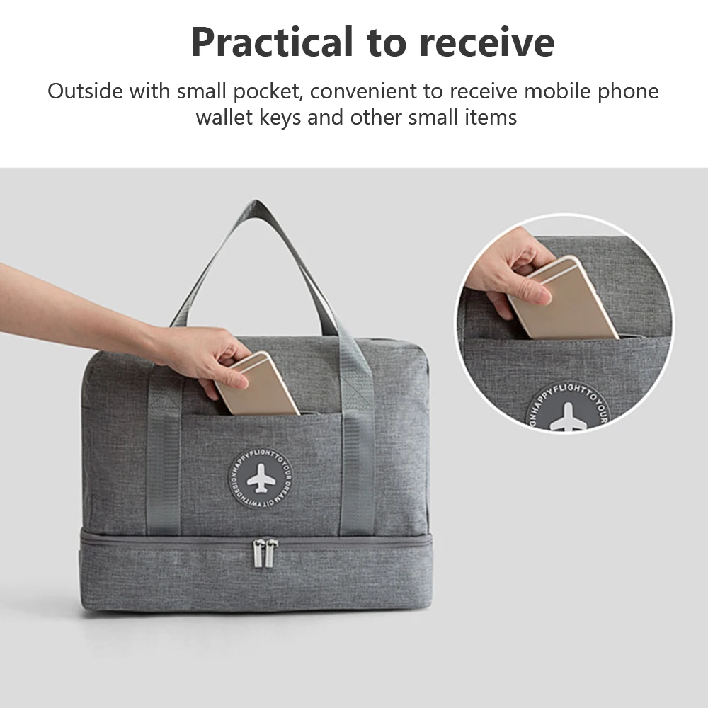 Дорожная сумка для хранения женщин и мужчин плавания с разделением сухой влажной