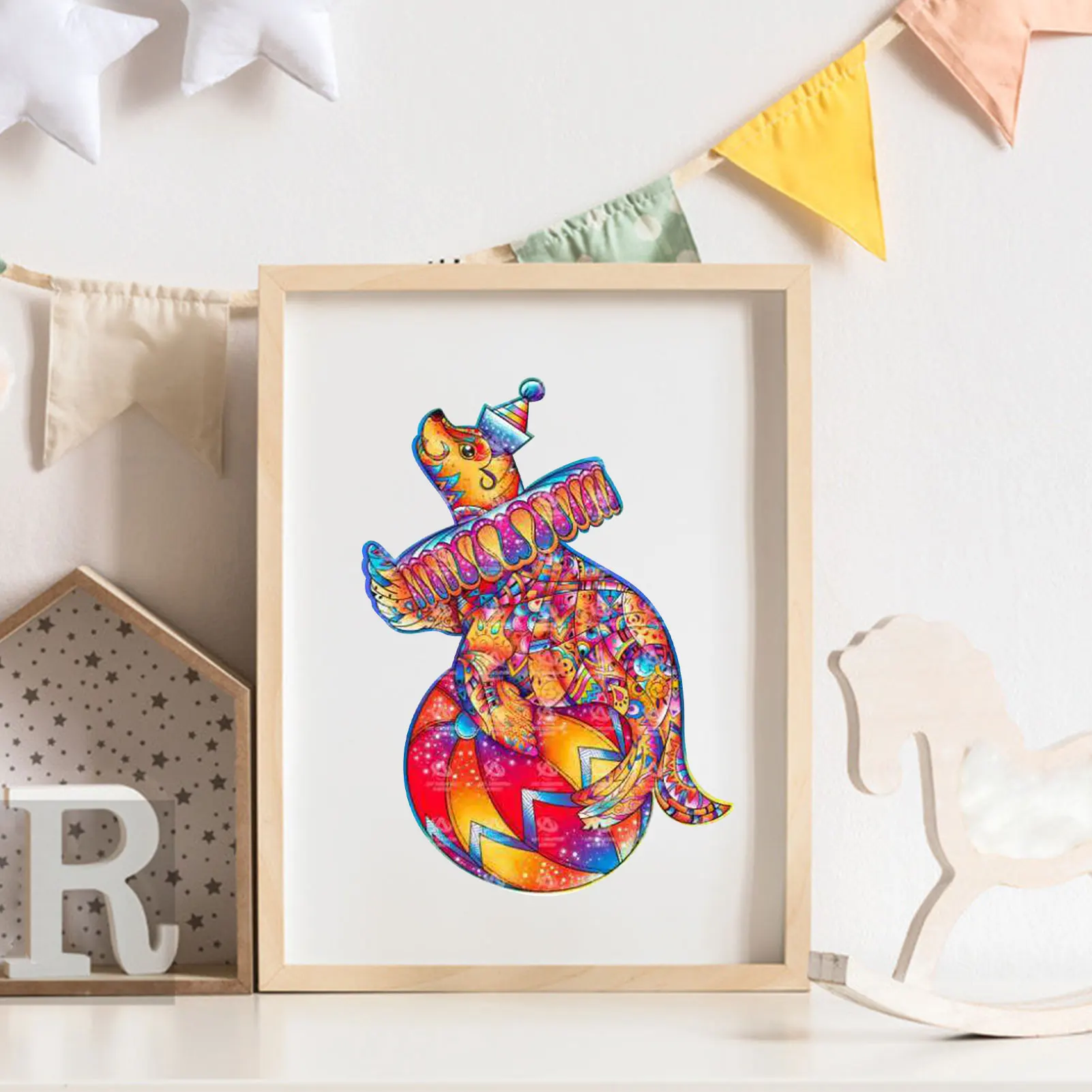 

Wooden Jigsaw Puzzle Children Adults Butterflies Seals Horses Seahorses Animal Unique Shape Jigsaw Pieces for Adult Play