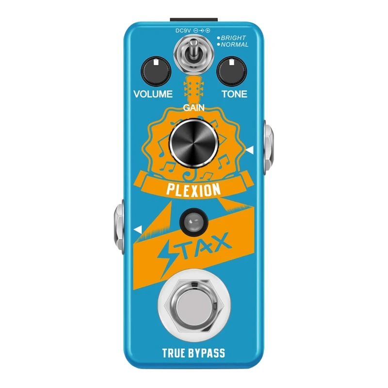 

Stax Guitar Distortion Pedal Plexion Effect Pedal Classic British Style Recreation Of 70-80'S Marshall Amp Tone True Bypass