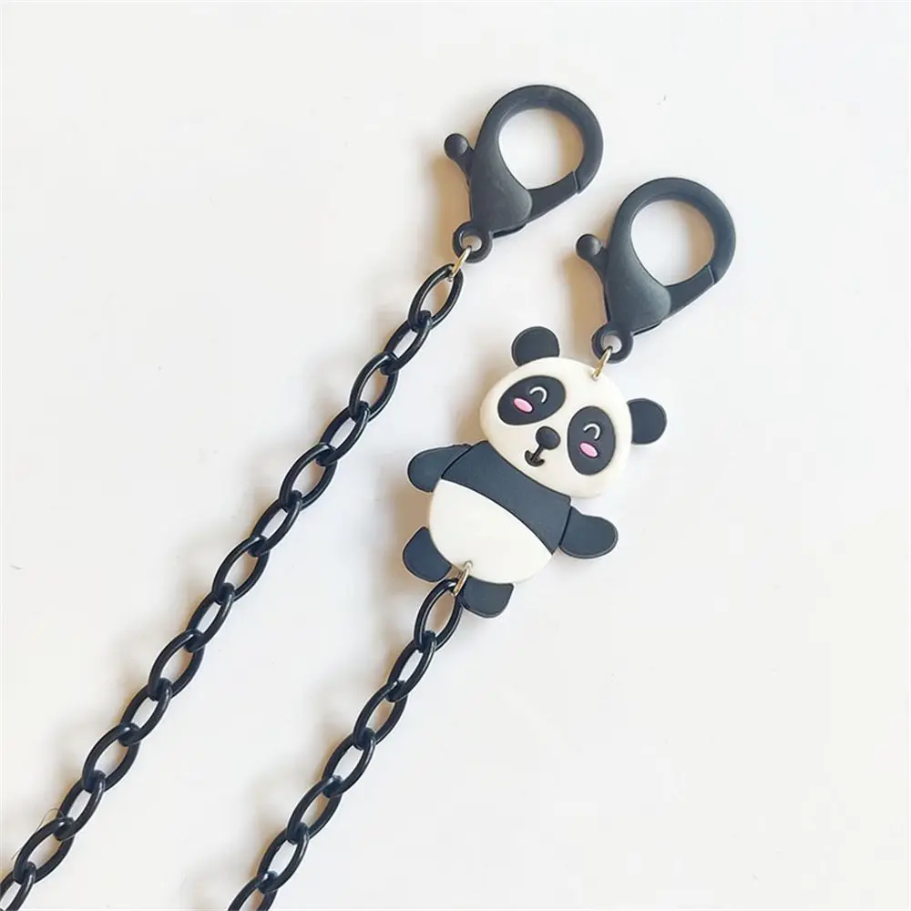 Милый мультяшный животный Панда Кролик маска очки цепочка акриловая подвеска