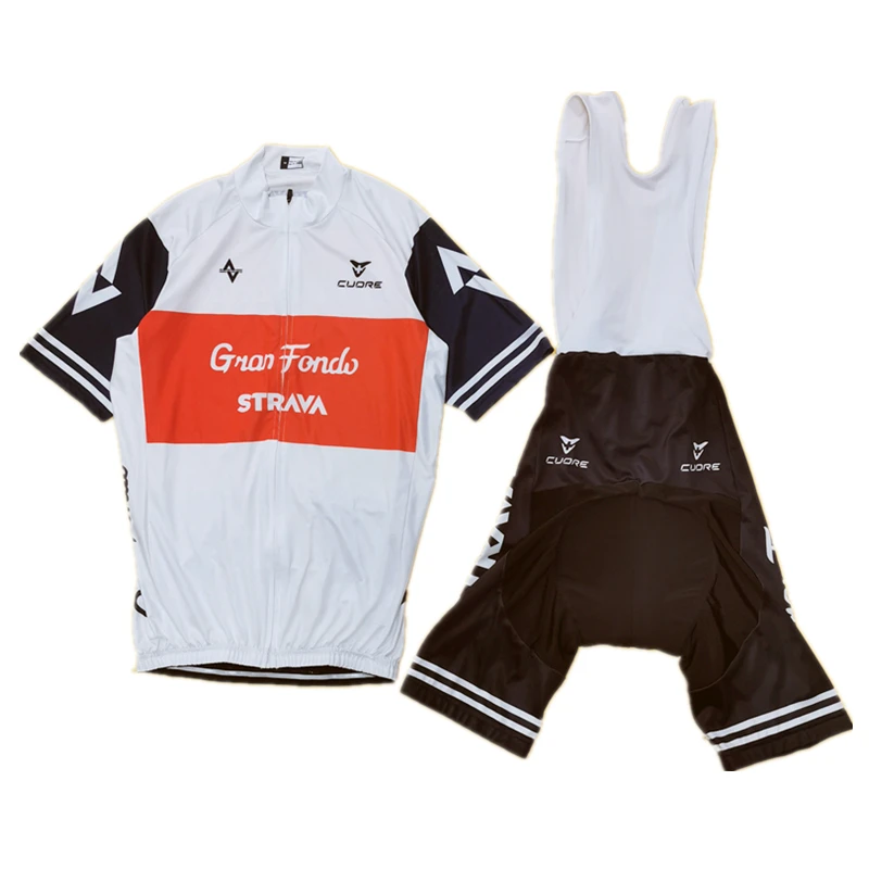 

STRAVA New 2021 Men Cycling Jersey Bike Short Sleeve Set Quick Dry MTB Maillot Bib Shorts Bicycle Sportwear Shirt Clothing Suit