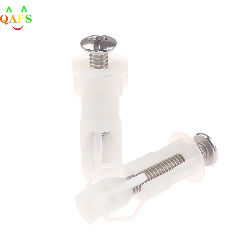 

2pcs DIY Plastic Toilet Seat Screws Fixings Fit Toilet Seats Hinges Repair Tools
