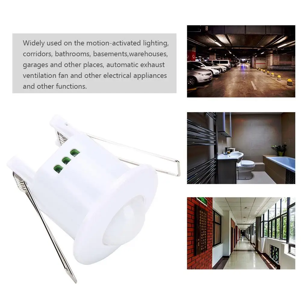 Автоматический инфракрасный PIR датчик движения встраиваемый на 360 градусов 220 В