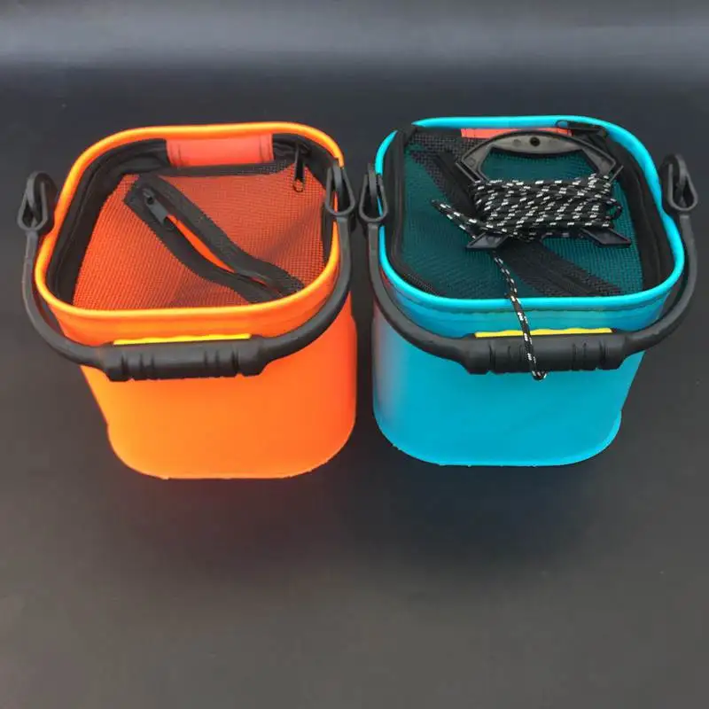 20 CM EVA Water Bucket with Rope Collapsible for Camping/Fishing (Blue) | Спорт и развлечения