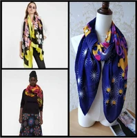 2021 spanish tooth desigual ladies fashion scarf spring and autumn embroidery lace flower decoration scarf ee