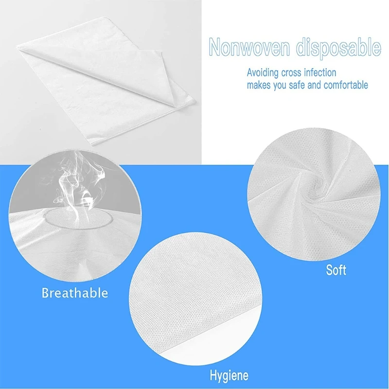 

100pcs Massage Table Sheets Disposable SPA Bed Sheets Non Woven Lash Bed Cover for Tattoo Hotels Beauty Salon Doctors' Offices