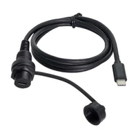 waterproof usb 3 1 type c usb c male to female extension cable for flush car mount dashboard panel