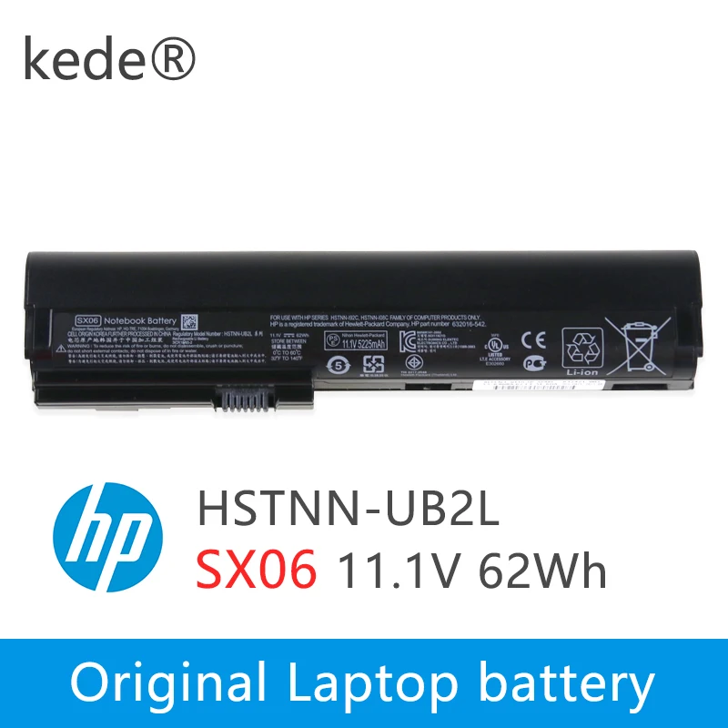 Kede 62WH SX06XL SX06 Батарея для hp EliteBook 2560P 2570 HSTNN-UB2K HSTNN-DB2L HSTNN-DB2M SX09 HSTNN-UB2J 632417-001 аккумулятор большой емкости