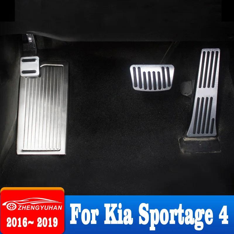 

For Kia Sportage 4 2016 2017 2018 2019 Aluminum alloy Car Accelerator Gas Brake Pedals Cover Clutch Pad Car Accessories