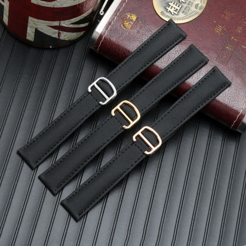 

Ремешок для мужских часов, нейлоновый кожаный браслет-цепочка для мужчин, 18/20 мм