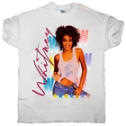 Забавная винтажная Мужская футболка Уитни Хьюстона 1987, Мужская футболка с рисунком, двухсторонняя Мужская хлопковая футболка, уличная одежда