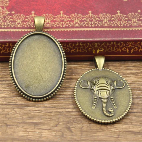 Основы для подвесок hroryn античная бронза и серебро 2 шт