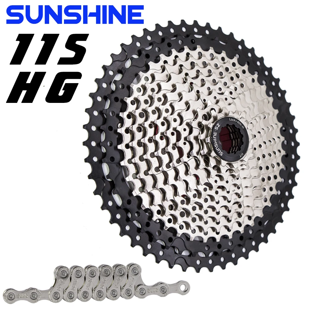 

SUNSHINE MTB Cassette 11 Speed 11V K7 40T 42T 46T 50T 52T Bike Velocidade Bicycle Mountain Freewheel Sprocket SUMC New