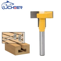 ucheer 1pc t type slotting cutter woodworking bottom cleaning cutter router bits milling chisel cutter trimming carving