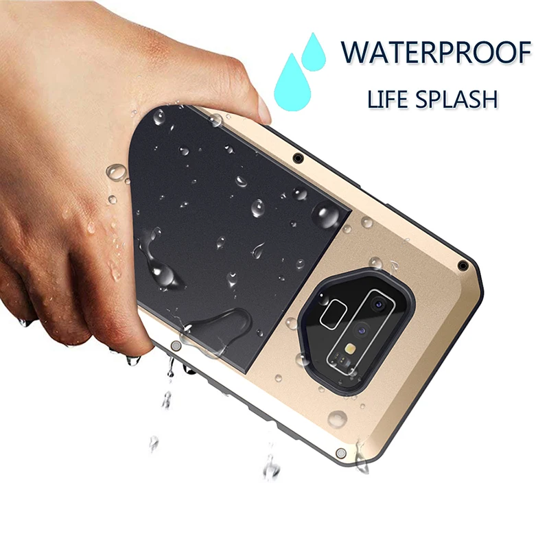 Shockproof Life Waterproof Metal Armor Case For Samsung Galaxy S6 S7 Edge S8 S9 S10 Plus Note 3 4 5 8 9 10 Cover |