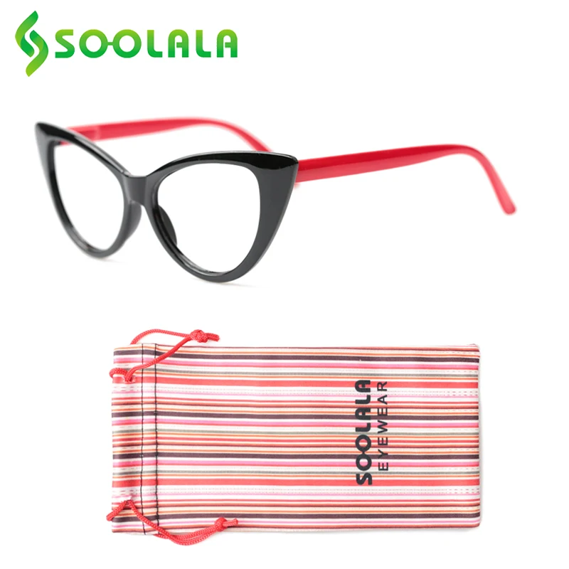 Очки для чтения SOOLALA женские очки кошачий глаз в полной оправе + 0 5 75 1 25 2 3 4 0|designer
