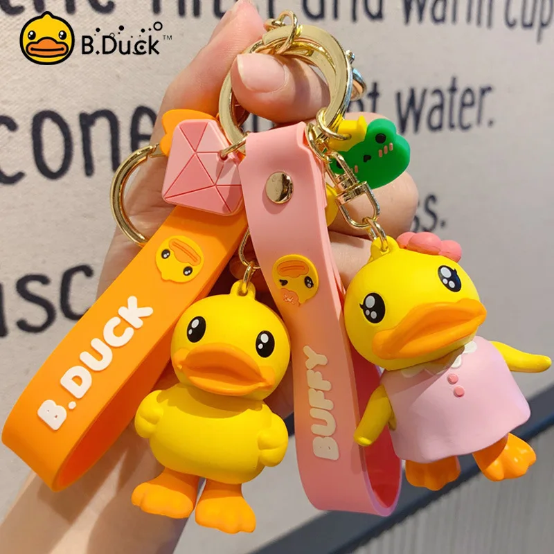 

New Fashion Cartoon Duck Keychain Cute Men Women Bag Car Keychain Accessory Pendant Creative Girls Keychain Charms Jewelry