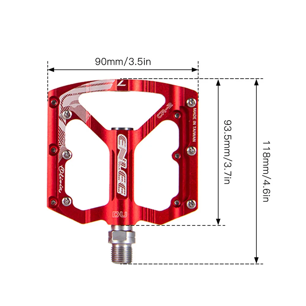 

Accessories Road Pedal Red Pedals MTB New Black And Mountain Bike Ultralight Alloy Platform Pedals Bike Bicycle Bike Pedals Red