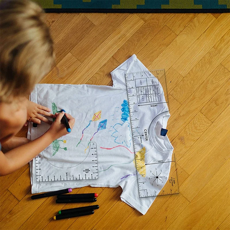 3 упаковки инструмент для выравнивания футболок линейка направляющих