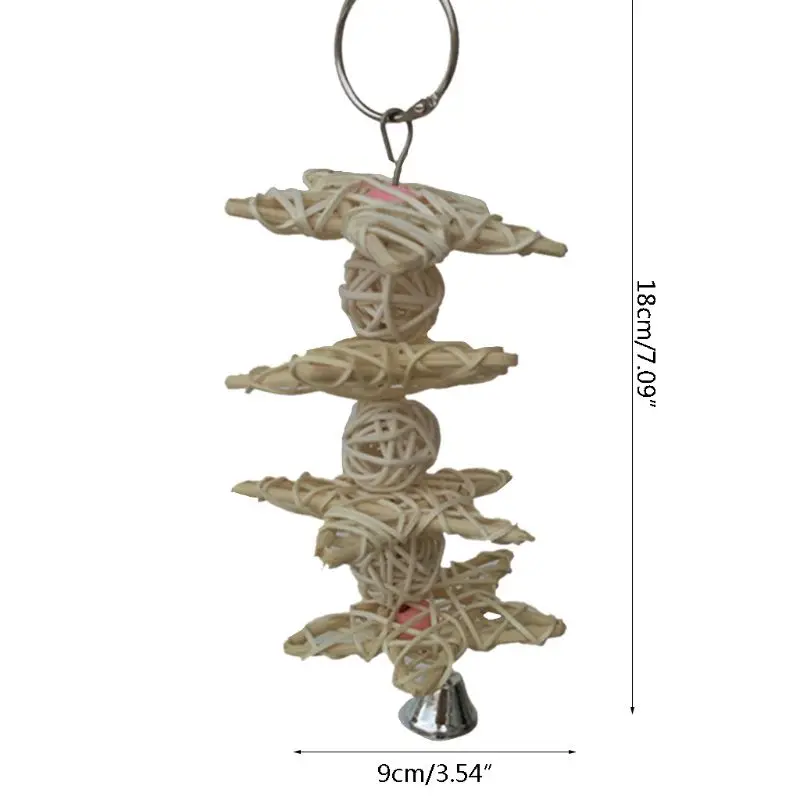 

Wood Bird Chewing Toys-Blocks Parrot Tearing Toys Best for Finch (3PCS)