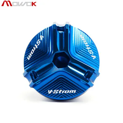 Blue Для SUZUKI V-STORM 250 V-STORM 650/XT VSTORM 1000/XT Мотоцикл с ЧПУ Алюминиевый Масляный наполнитель крышка штекер - Цвет: Blue