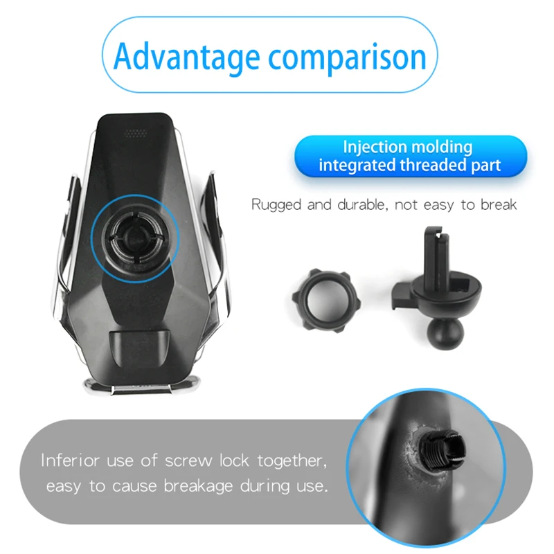 

Car phone holder 10w qi wireless charger for xiaomi 11 for iPhone X Samsung S10 S9 S8 Car mobile support phone stand in air vent