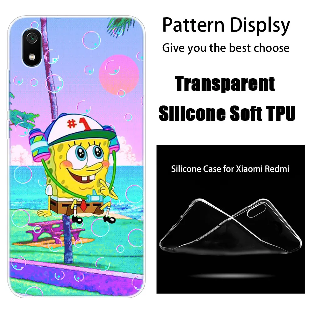 006 Горячий силиконовый чехол SpongeBob квадраты лучший друг для Xiaomi Redmi K20 Pro 7 7A 6 6A 4X5 Plus S2 GO Note 8 7 6 5 Pro 4 - Цвет: 006