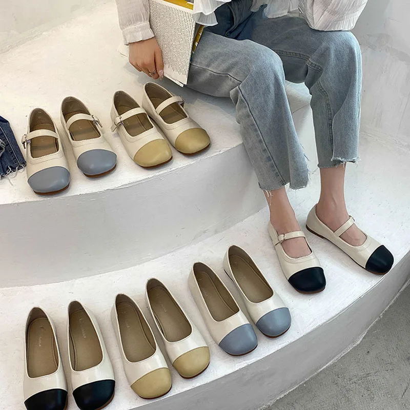 Gioio English style leather shoes lady loafer flat loafer Spring and Autumn 2021 Women's Causal muller single shoe