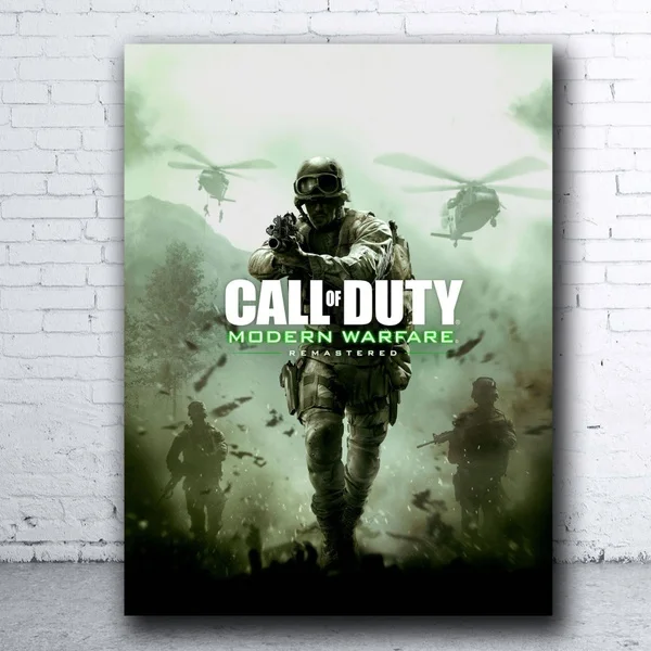 

Call of Duty Modern Warfare Remastered PS4 XBOX ONE Vintage Metal Tin Sign Retro Tin Plate Sign Wall Art Decor