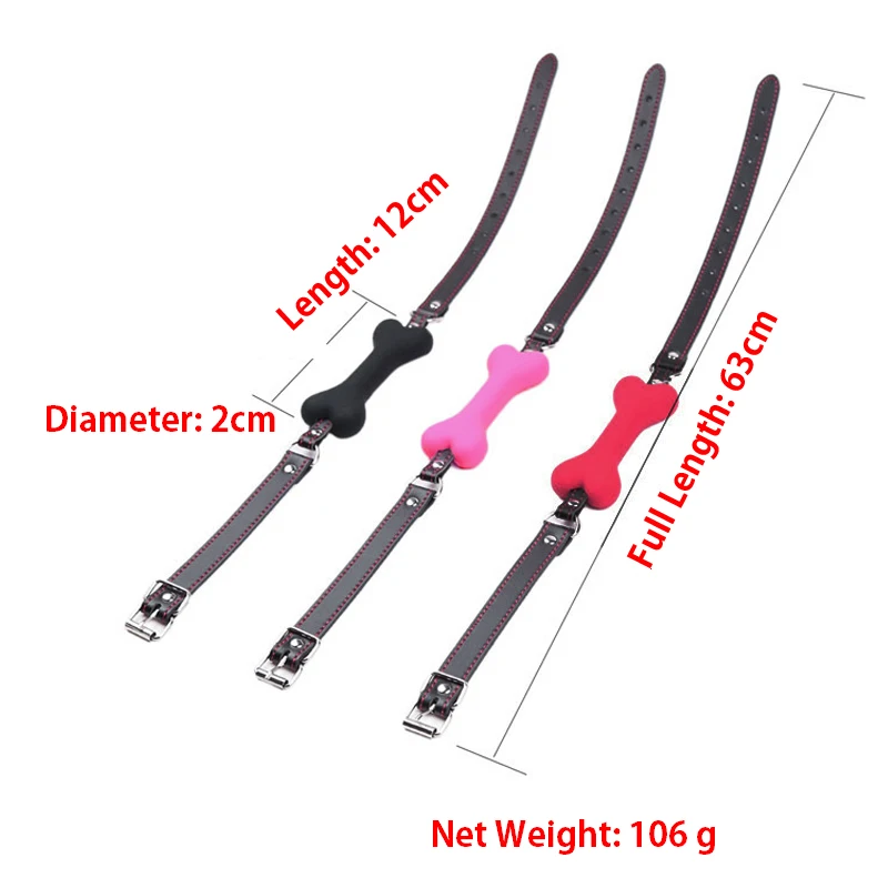 Штекер для рта 20 мм симпатичный однотонный кожаный ремень БДСМ # E015C #|Игры