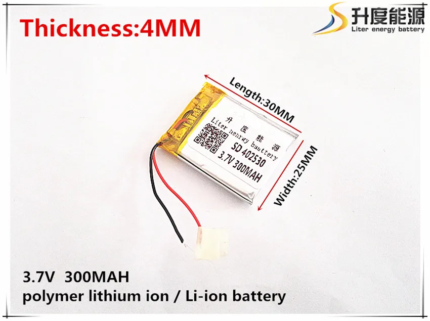 3 7 V 300mAh 402530 литий-полимерный литий-ионный аккумулятор для Mp3 MP4 MP5 GPS Мобильный