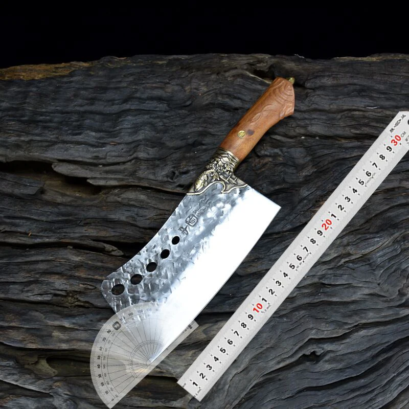 Разделочные двойной нож Longquan кухонный ручной ковки старомодные sharp шеф повара
