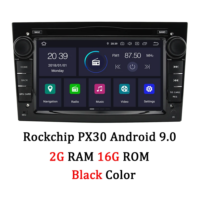 PX30 Black Автомобильный DVD gps навигатор AUTOTOP 2Din Opel для Opel Antara Vauxhall Meriva Vectra Opel Astra H Радио USB Bluetooth Автомобильный мультимедийный - Цвет: PX30 Black