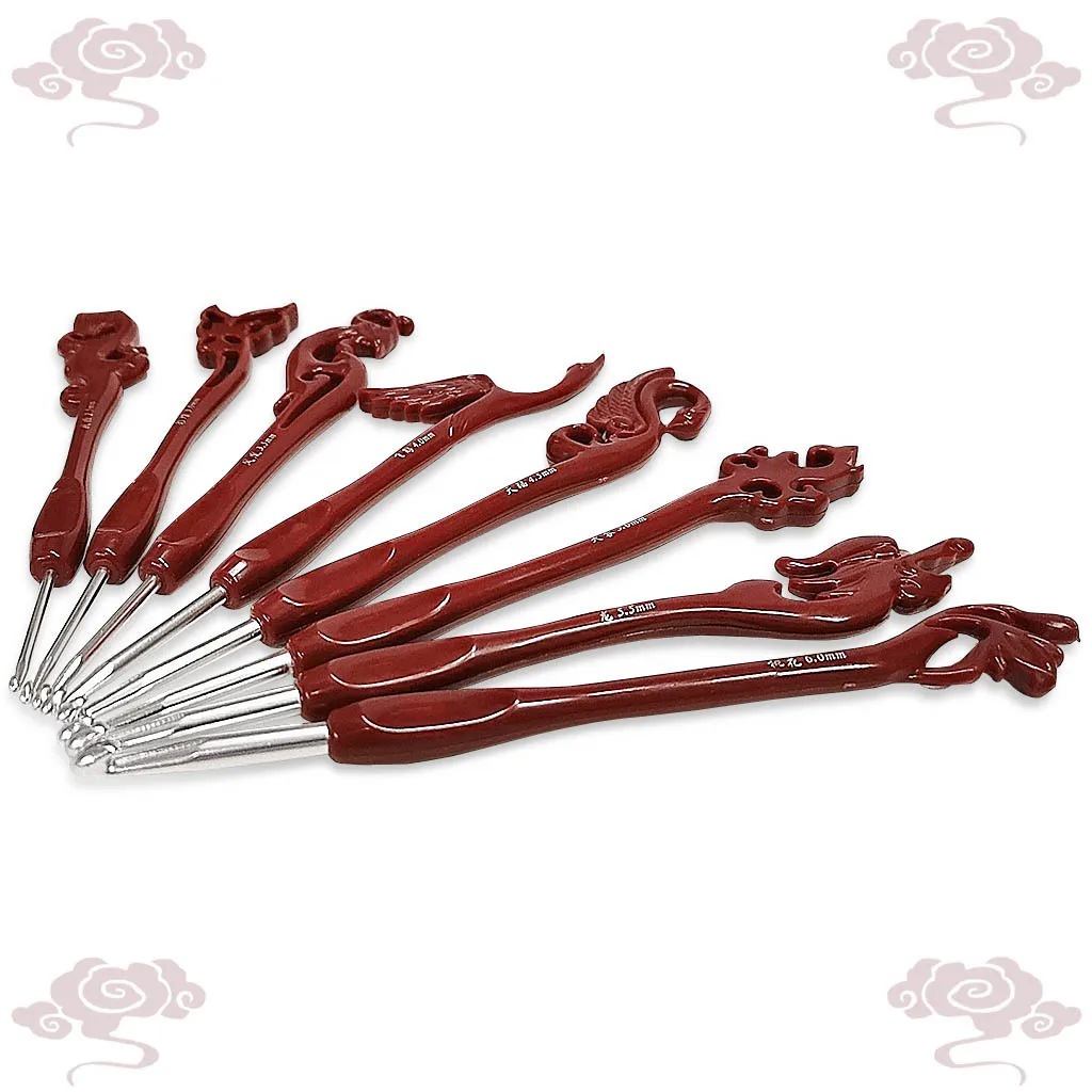 

8 шт., набор крючков для вязания в ретро стиле