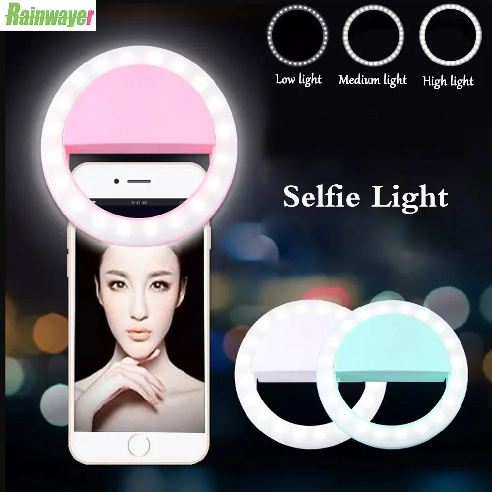 

Selfie Light Phone LED Ring Flash Lumiere Portable LED Mobile Phone Light Clip Lamp For iPhone Samsung Telephone Selfie Len Lamp