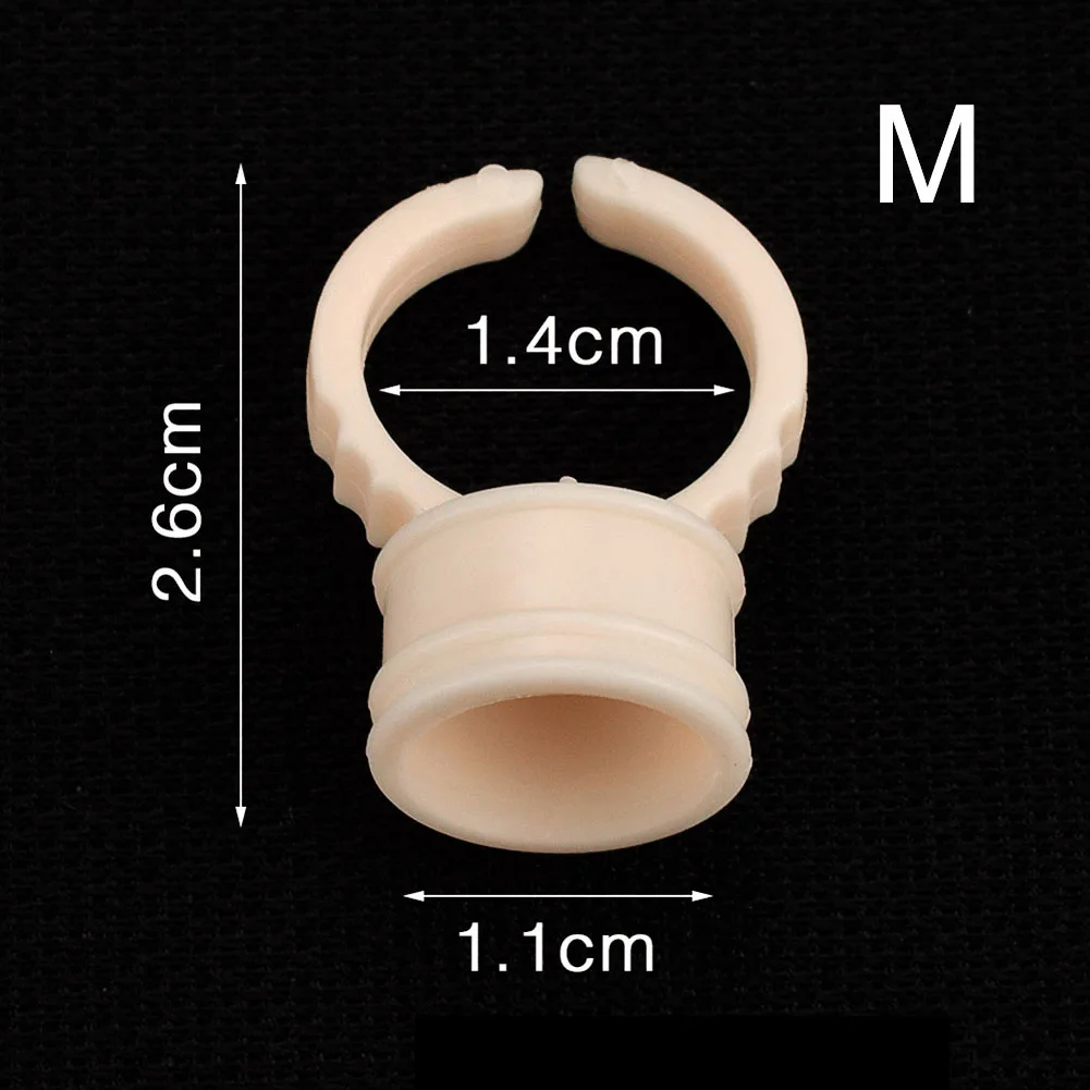 

100 Pcs Tattoo Supplies Pigment Holder Ink Cup Silicone Finger Ring Tattoo Dye Cup M88