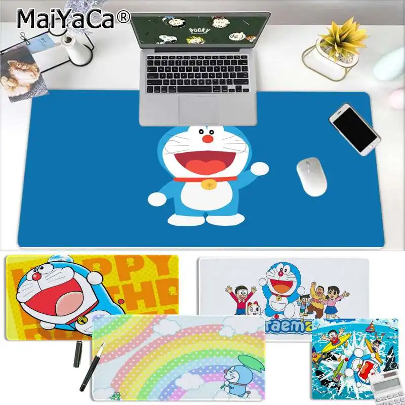 Новый классный большой коврик для мыши MaiYaCa Doraemon компьютерный бесплатная