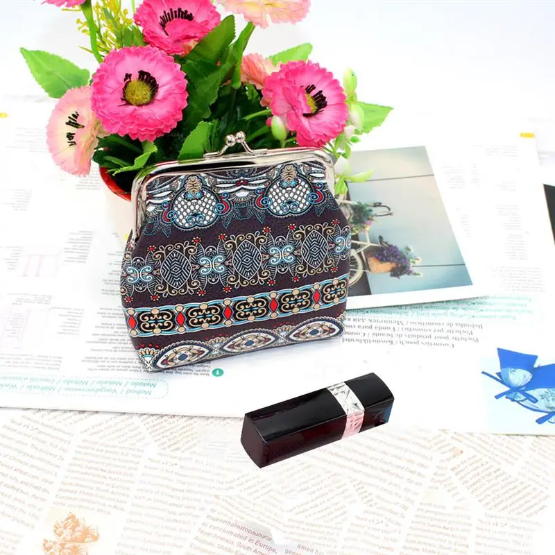 Этнический стиль волны застежка клатч для женщин девочек миниатюрная монетная