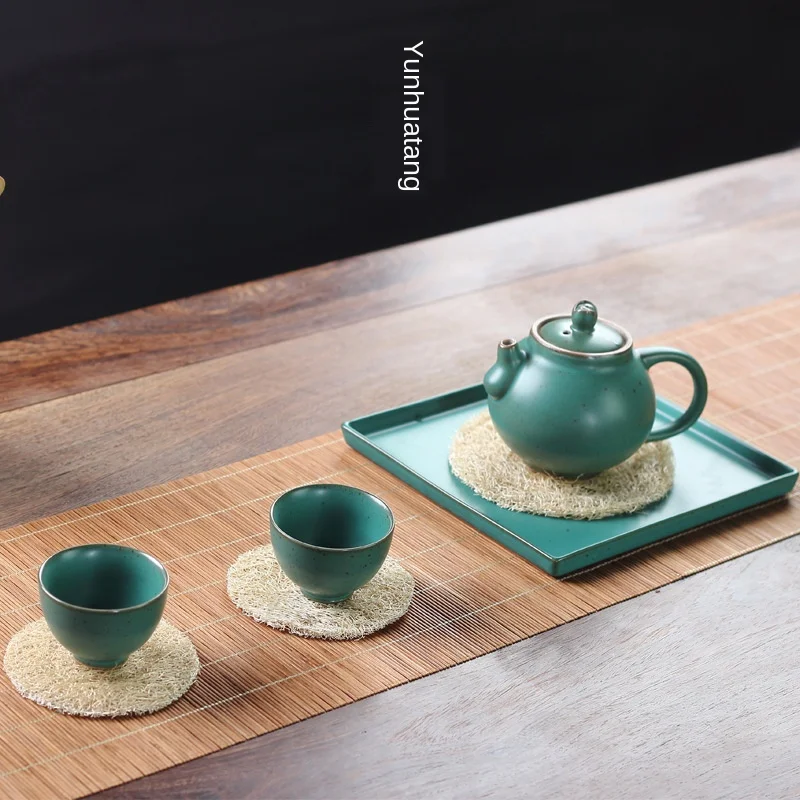 Губка из натуральной люфы ручной работы в японском стиле коврик для горшка