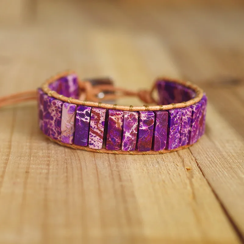 Женский мужской кожаный браслет из чакры и ручной работы натуральный ювелирный