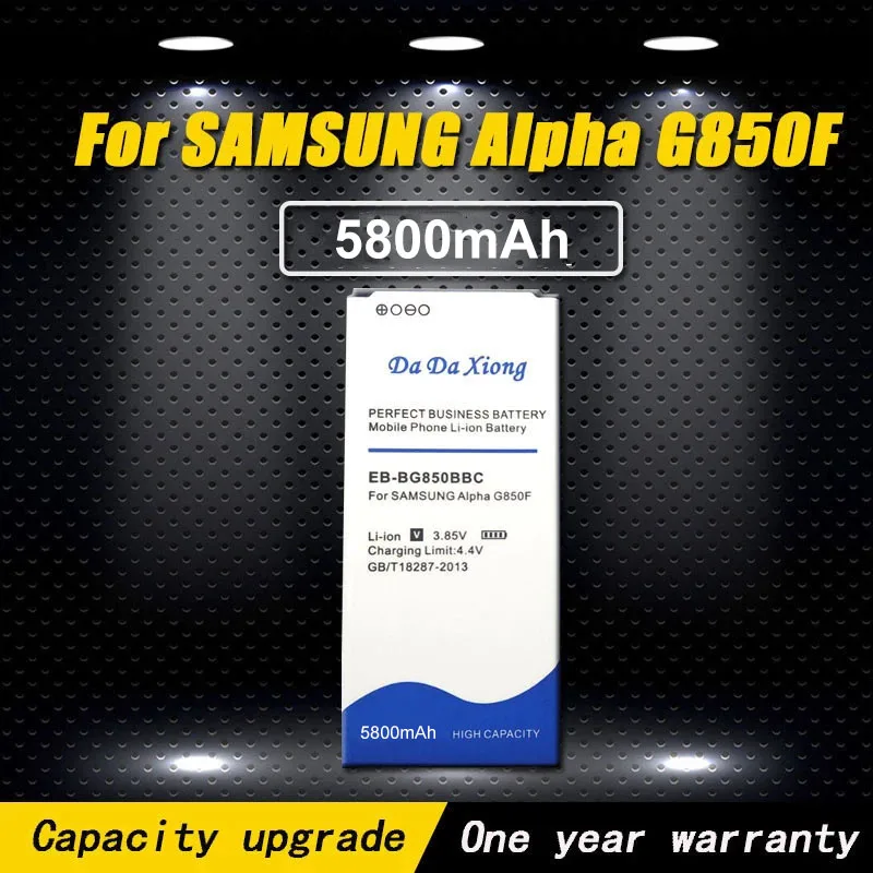 

5800mAh EB-BG850BBC EB-BG850BBE Li-ion Phone Battery for Samsung Galaxy Alpha G850F G8508 S G8509V G850 G850T G850V G850M