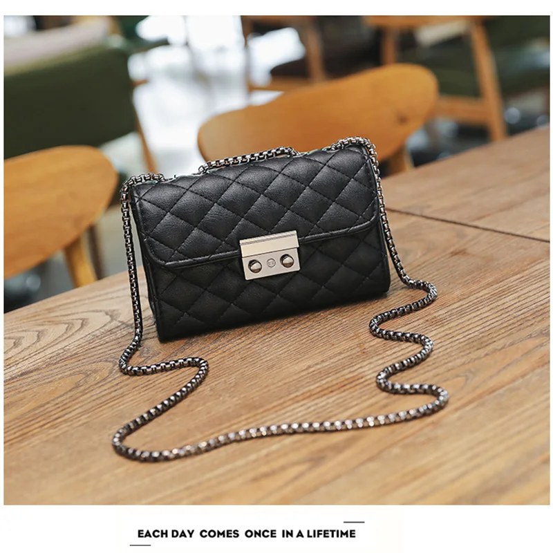 Женская кожаная сумка через плечо модный кошелек в клетку с бриллиантами дамская