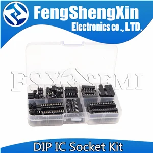 КОМПЛЕКТ IC DIP Soket 66 шт.лот, 6pin 8pin 14pin 16pin 18pin 20pin 24pin 28pin DIP IC розетки, адаптер паяльного типа