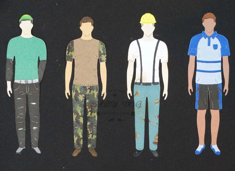 Мужские костюмы металлические украшения для одежды скрапбукинг трафарет