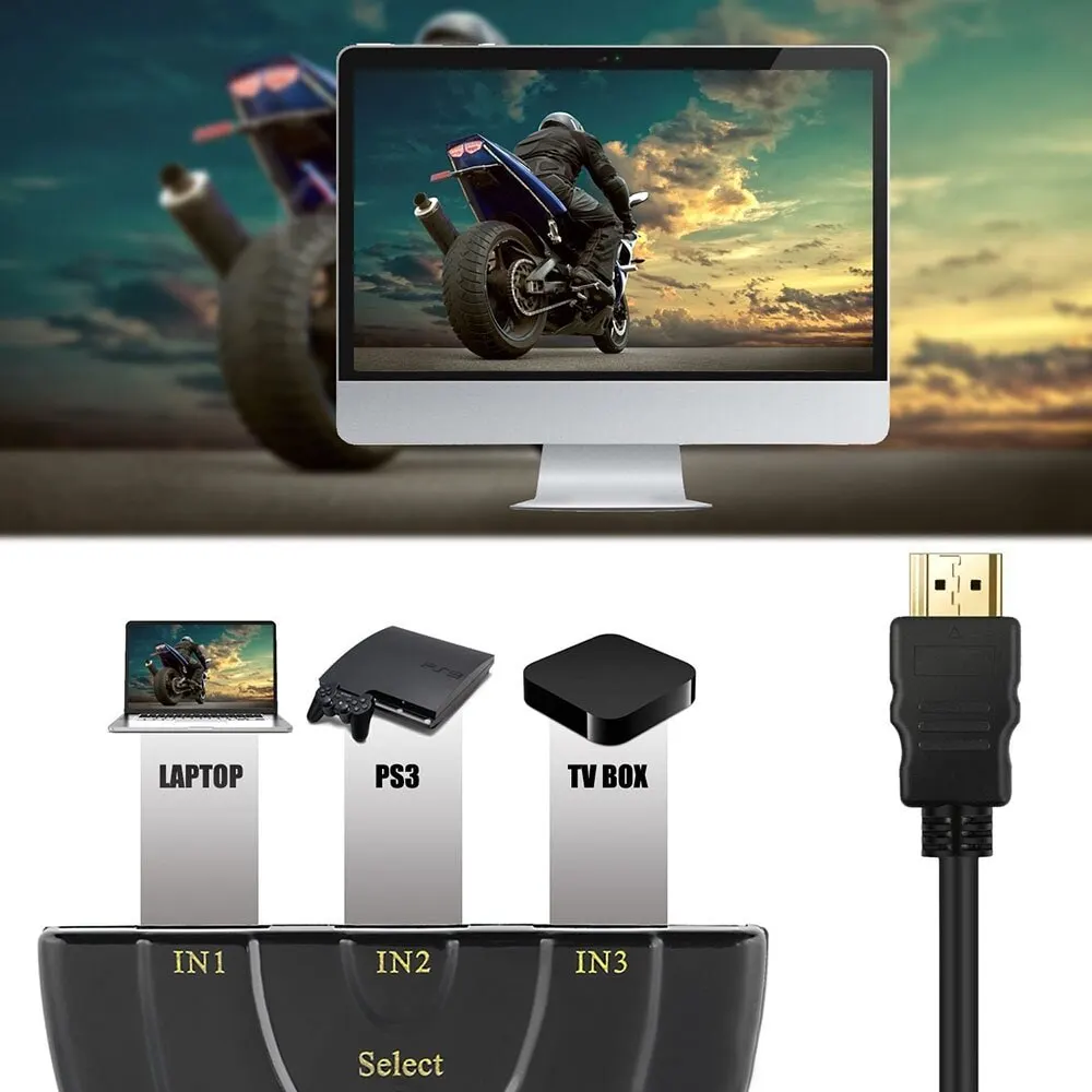 3 в 1 из Порты и разъёмы концентратор совместимому с HDMI переключатель