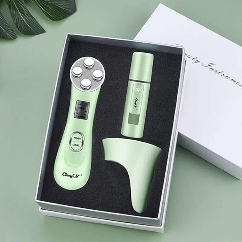 

Electric EMS Microcurrent Electroporation RF Radio Frequency LED Photon Face Massager Lifting Anti Aging Face Sprayer Skin Care
